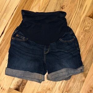 Indigo Blue High Waist Denim Shorts